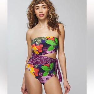 NWT SOMA SWIM Bandeau Cutout One Piece Size 16